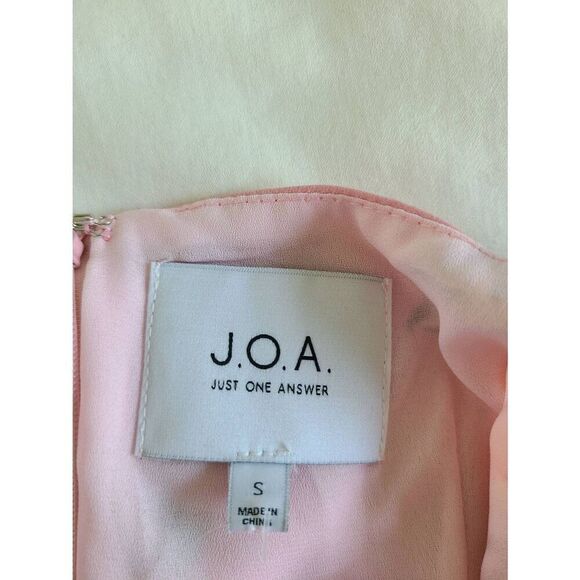 J.O.A Hi-Low Overlapping Maxi Dress Women's Small Pink Floral Printed Sleeveless - Picture 4 of 5